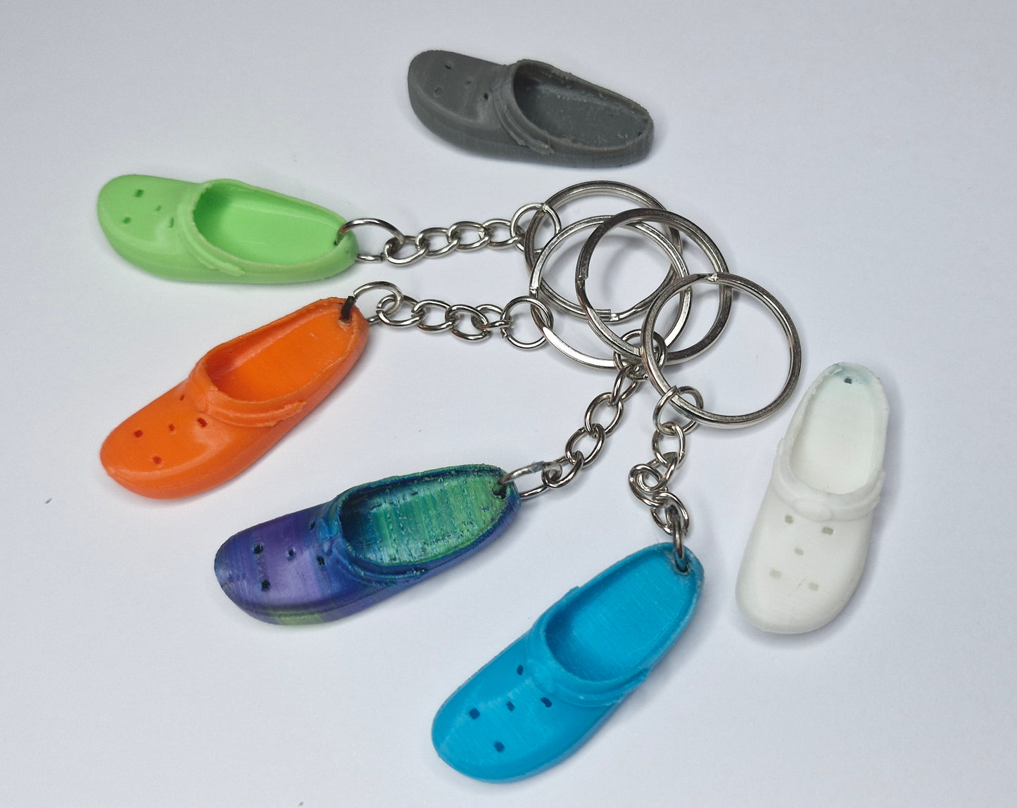 3D-Printed Mini Clog Keychain - Fun and Unique Key Charm!