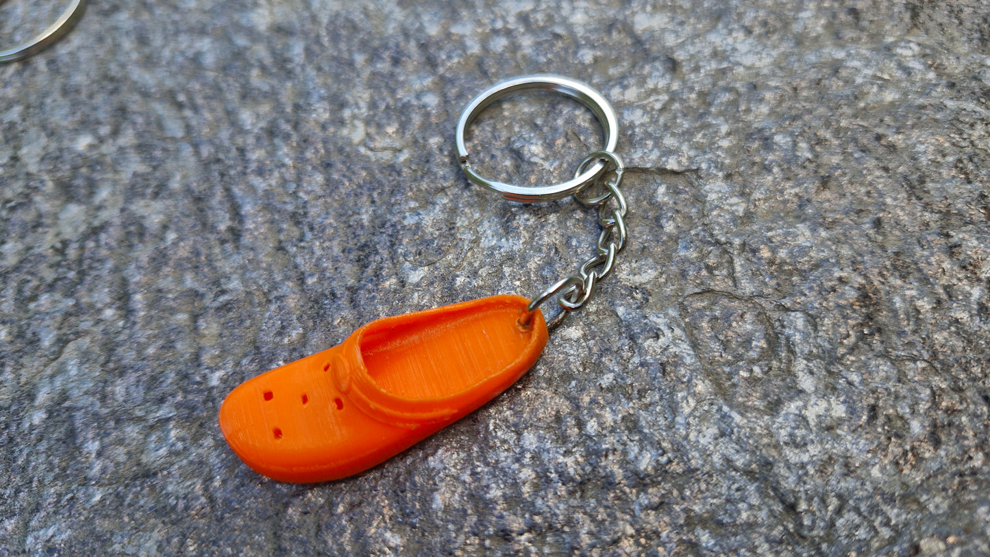 3D-Printed Mini Clog Keychain - Fun and Unique Key Charm!