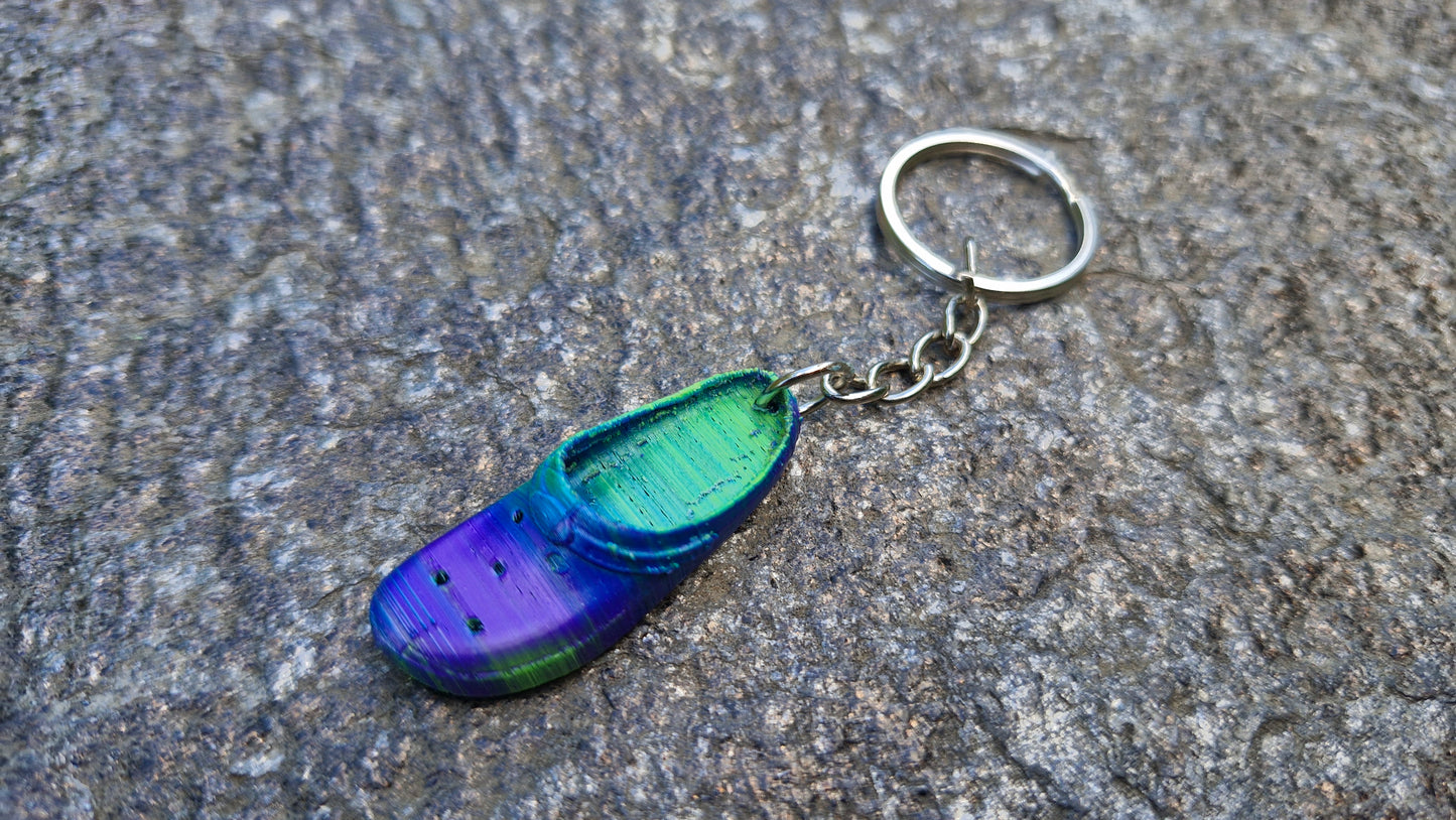 3D-Printed Mini Clog Keychain - Fun and Unique Key Charm!