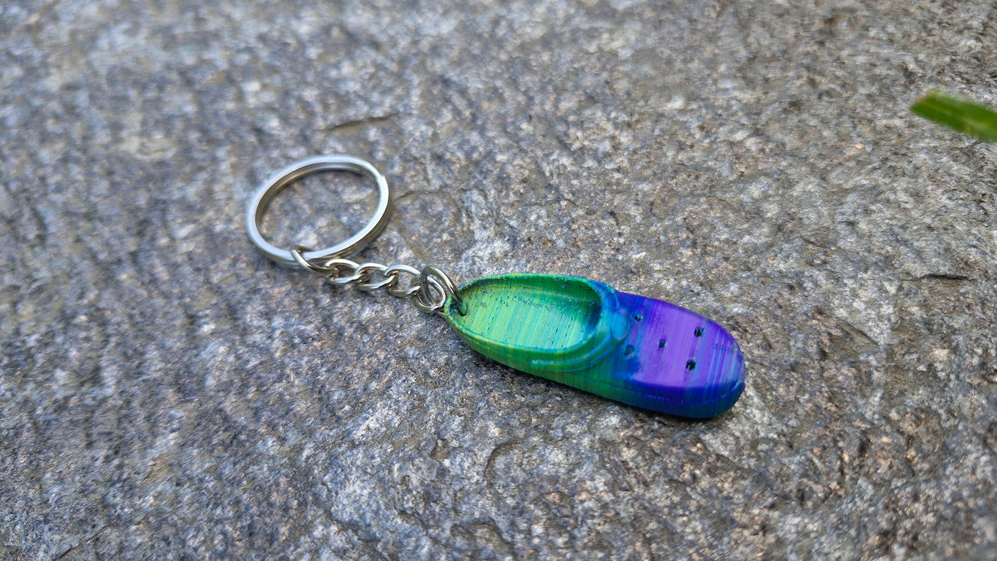 3D-Printed Mini Clog Keychain - Fun and Unique Key Charm!