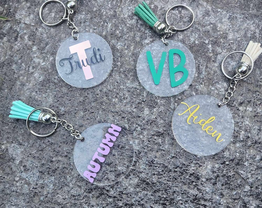 Custom Personalised Acrylic Keychain with Name – Unique Gift for Bags & Keys